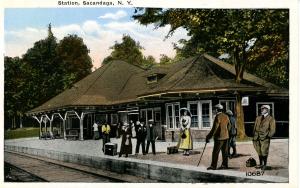 NY - Sacandaga. Railroad Station, Depot