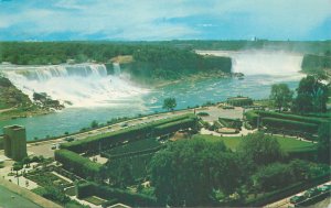 Canada general view of Niagara Falls 1971 via air mail England postcard