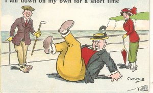  Comicus. I am down on my own for a short time  Humorous vintage English PC