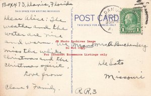 Curt Teich Linen Postcard, Merry Christmas from Florida