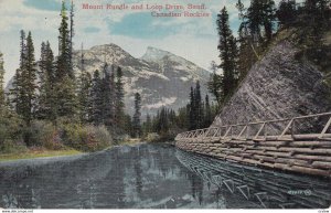 BANFF, Alberta, Canada, 1900-1910s; Mount Rundle And Loop Drive, Canadian Roc...