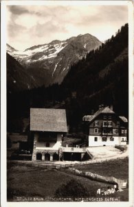 Austria Grüner Baum Kötschachtal Mitelendkees Bad Gastein Vintage RPPC C055