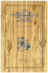 1930s The Yemek Restaurant Menu Cover Stockton, CA #8C