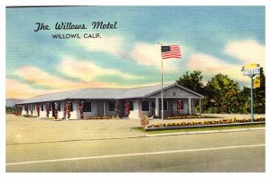 Postcard MOTEL SCENE Willows California CA AU7562