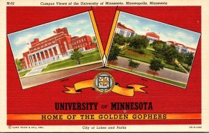 Minnesota Minneapolis Campus Views Of University Of Minnesota Home Of The Gol...