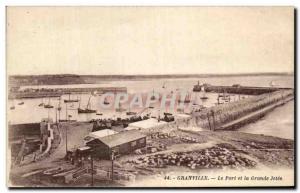 Old Postcard The Granville Harbor and Great Jetee
