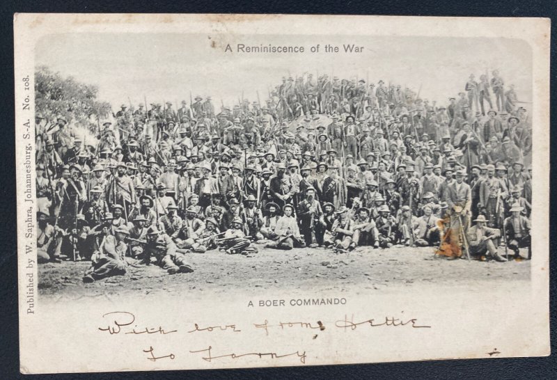 Mint South Africa Real Picture Postcard Boer Command Reminiscence Of The War