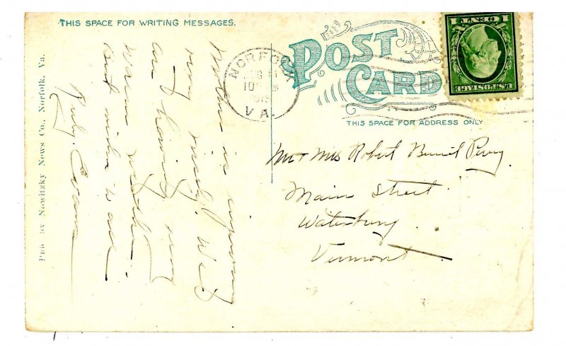 VA - Norfolk. Olef Sholem Synagogue ca 1915