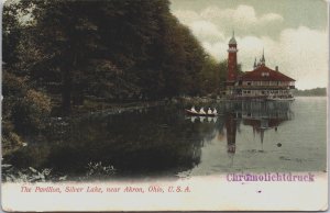 The Pavilion Silver Lake Near Akron Ohio Vintage Postcard  C140