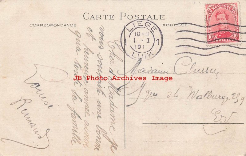 Angel Holding World War I Allies Flags, 1919