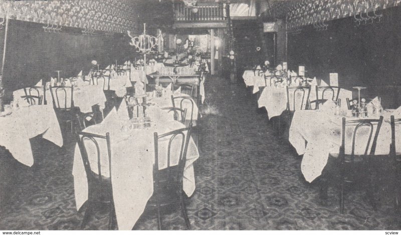 TORONTO , Ontario, Canada, 1900-10s ; Main Dining Room , William's Cafe