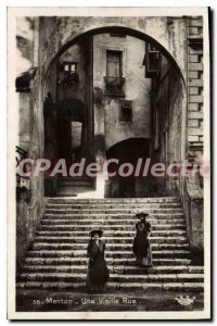 Old Postcard Menton An Old Street