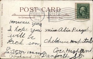 Frances Brundage Love of My Life Girl and Boy Love Letter c1910 Vintage Postcard
