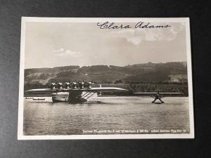 Mint DOX RPPC Aviation Postcard Clara Adams Signature First Woman Graf Zeppelin