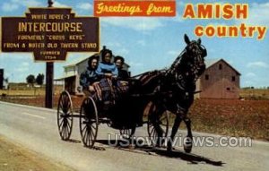 Amish Girls, Horse & Buggy - Amish Country, Pennsylvania