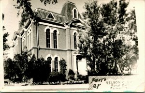 Vtg Postcard RPPC 1950 Alpine Texas TX - Brewster County Courthouse