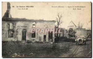 Old Postcard Souain After The Bombing Army Automotive