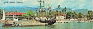 Lahaina Harbor Hawaii HI~Yachts-Lighthouse~1967 Panorama Double POSTCARD