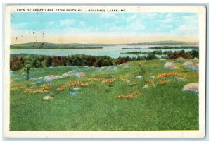 c1930's View Of Great Lake From Smith Hill Belgrade Lakes Maine ME Postcard