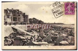 Old Postcard Parame The Beach Stamp Daguin