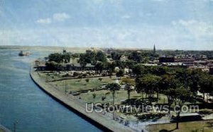 View of Government Park in Sault Ste Marie, Michigan