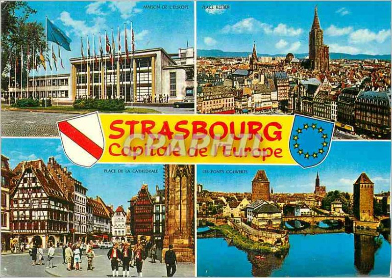 Modern Postcard Strasbourg Capital of Europe House of Europe Place Kleber Pla...