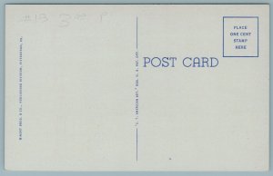 Punxsutawney Pennsylvania~Tall Flag Pole @ Entrance~Ivy-Covered High School 1930