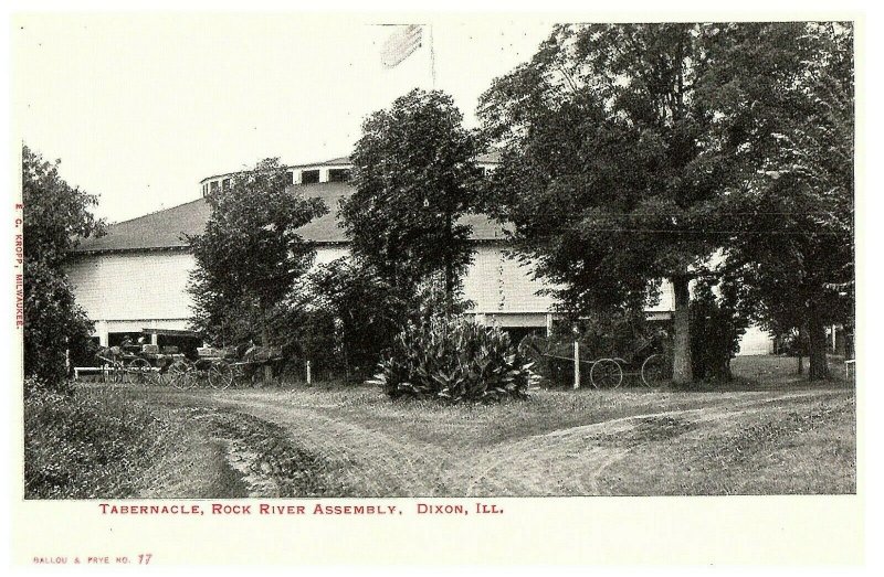 Tabernacle Rock River Assembly Dixon Illinois, IL Postcard