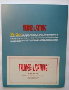 Romstar Thunder & Lightning Arcade FLYER Original Video Game Art Print Sheet '90 