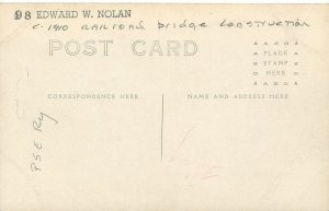 c1910 Railroad Bridge Construction Occupation Postcard 25-11771