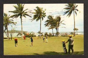 PR Greetings From Puerto Rico Golf course Dorado Beach Postcard Golfing