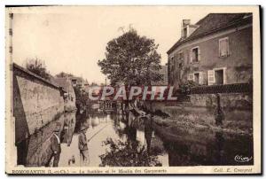 Old Postcard Romorantin Sauldre And Le Moulin des BOYS Fishing Fisherman