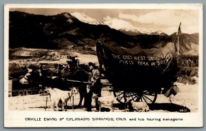 Postcard RPPC c1950s Colorado Springs CO Orville Ewing and His Touring Mengerie