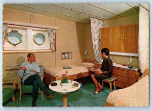 San Juan Puerto Rico Postcard S.S. Statendam H.A.L Double Cabin 1973 Vintage