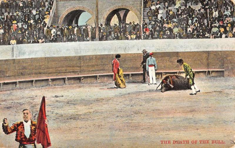 Group Of 6 Bull Fighting Scenes Matador Mexico Antique Postcards K25231