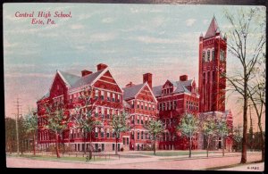 Vintage Postcard 1907-1915 Central High School, Erie, Pennsylvania