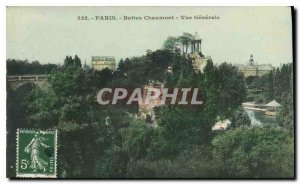 Old Postcard Paris Buttes Chaumont General view