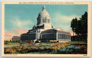 M-82438 Floral Gardens And State Capitol Building Olympia Washington