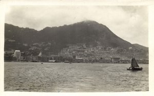 china, HONG KONG, Panorama (1920s) RPPC Postcard