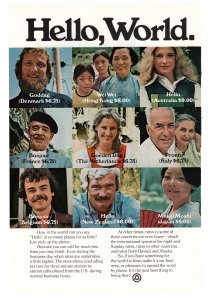 Bell & AT&T - 1970's Vintage Ad (Hello World - Long Distance)
