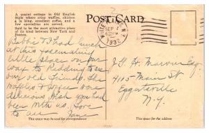 1932 Hobson's Post Road, Coffee House, Norwalk, CT Postcard