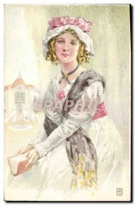 Old Postcard Fantasy Illustrator Woman