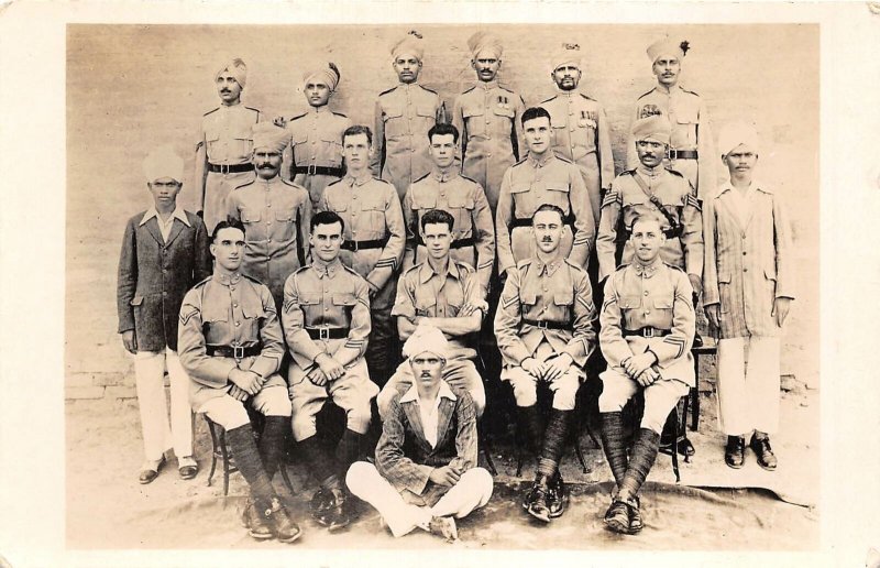 Lot148 peshawar pakistan real photo soldier  military british army