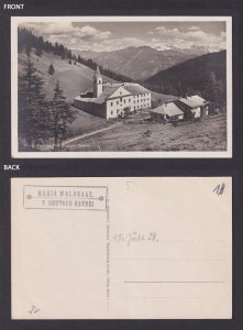 Austria postcard Maria Waldrast Monastery Alps 1341m Olperer view 1929