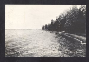 RPPC INDIAN RIVER MICHIGAN MULLETT LAKE GRAND VIEW BEACH REAL PHOTO POSTCARD