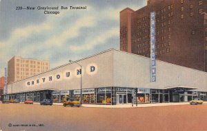 Chicago Illinois New Greyhound Bus Terminal Vintage Postcard AA39508