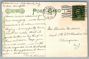 Postcard Red Bank NJ c1910 Hubbard Bridge Monmouth County CDS Machine Cancel