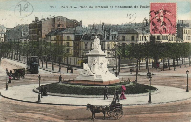 CPA Paris 15e Place de Breteuil et Monument de Pasteur (66070)