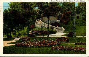 Illinois Peoria Scenic View In Bradley Park 1945 Curteich