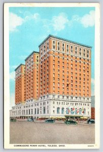 Toledo Ohio~Commodore Perry Hotel & Traffic~Vintage Postcard